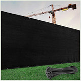 ColourTree 5' x 50' Black Fence Privacy Screen Windscreen Cover Fabric Shade Tarp Netting Mesh Cloth