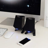 QERTYHKK Computer Speakers Multimedia Small Desktop Speaker with Stereo Sound for Laptops or TV, Black