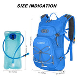 LARIPOP 18L Hydration Backpack with 2L BPA-Free Leak-Proof Water Bladder, Lightweight Breathable Reflective Daypack for Hiking Cycling MTB Trail Running Camping Men Women