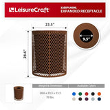 Leisure Craft 32 Gallon Commercial Outdoor Trash Can, Metal, Made in USA