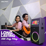 Dolphin KB-18R All-in-One Karaoke Sound System – 18.5” Touchscreen, 18” Woofer, Bluetooth, Android 12, UHF Mic, Rechargeable Battery