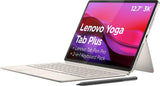 Lenovo - Yoga Tab Plus - 12.7" 3K (2944 x 1840) Tablet - 256GB with Keyboard Stand + Pen - Seashell 16GB LPDDR5X AI Computing Power ZAEG0096US