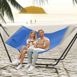 YITAHOME Hammock with Stand Included Hammock Heavy Duty Hammocks 12FT Waterproof Portable Hammock with Pillow Storage Bags 450lbs for Outdoors,Backyard,Blue