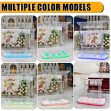Vakiorn 46.5" Large Acrylic Clear Podium Stand with Led Light