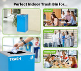 Commercial Indoor Recycle Bin with Lid - 29 Gallon Blue Recycle Bin Recycle Trash Can Office Recycling Bins