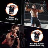 JOBGAIN Weight Lifting Wrist Strap, Double Layer Leather Wrist Strap for Men & Women, 1 Pair, Black