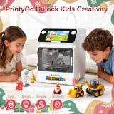 PrintyGo Mini 3D Printer for Kids, 600mm/s Auto Leveling Printer for Beginners with 5" Touch Screen, 1500+ Models