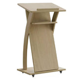 Adjustable Wooden Podium Stand Modern Speaker's Lectern & Tiing Presentation Table for Classroom Training OfficeProfessional Design for Enhanced Visibility