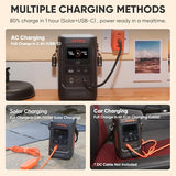 Jackery Portable Power Station Explorer 240D, 256Wh Backup Lithium Battery, with Car Charger Cable (DC8020)