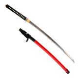 1045 Carbon Steel Red Dragon Katana, Hand Forged Full Tang Japanese Sword