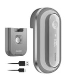 Canslab RETRO Electric Can Opener, Auto-Stop One-Touch Operation, USB Rechargeable with LED Battery Track, Side Cut Smooth Edge Can Opener for Seniors with Arthritis, Wall-Mountable Small Size, Grey
