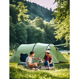 Chihee Camping Tents Tunnel Tent 4 Person Family Tents with 2 Doors Extra Large Weatherproof Shelter 4 Seasons Tents with Screened Porch Room Awning Include Rainfly Carry Bag Travelling Outdoor Hiking