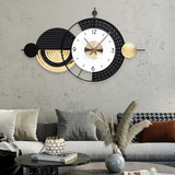 Anmotpe Large Modern Wall Clocks Big Wall Clock Nordic Style Metal Dial Battery Operated Clocks for Living Room Kitchen Bedroom 20.8X34.2inch