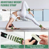 INDEPANDIA Wrist & Ankle Weights for Women and Men, 2lbs Pair Adjustable Silicone Weighted Bangles for Arm & Leg Workouts, Gradient Green
