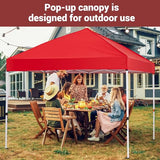 8x8ft Pop-Up Canopy, Outdoor Screen Tent with Mesh Mosquito Netting Sidewalls, Waterproof & UV-Block Shade Shelter for Camping, Picnic, Deck & Backyard Events