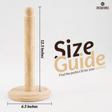 SPESHSTONES Travertine Paper Towel Holder 12.5 Inch Handmade Marble Freestanding Paper Towel Stand with Non-Slip Weighted Base for Kitchen & Bathroom Counter
