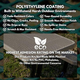 COATEDOUTDOORFURNITURE 32-Gal Trash Can, Orange, Flat Top Lid