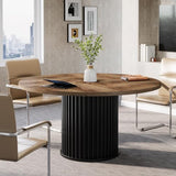 Tribesigns 47-Inch Round Conference Table, Meeting Table for 4-6 People, Small Office Desk