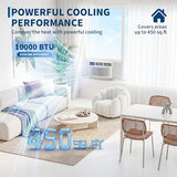 GarveeHome 10000 BTU Window Air Conditioner with Remote Control, Cools up to 350 Sq. Ft, 3 Cooling & Fan Speeds, Quiet Operation, LED Digital Display, Easy Installation, Ideal for Bedroom Office