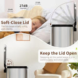 PayLessHere Trash Can with Lid, 13 Gallon (50L) Stainless Steel Kitchen & Office