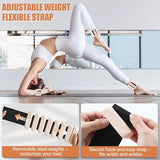 INDEPANDIA Wrist & Ankle Weights for Women and Men, 2lbs Pair Adjustable Silicone Weighted Bangles for Arm & Leg Workouts, Blush Beige