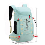 Bseash 40L Waterproof Hiking Camping Backpack with Rain Cover, Outdoor Sport Travel Daypack Rucksack for Skiing Cycling (Milk Green)