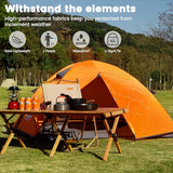 Camping Tent 2 Person Waterproof Portable Instant Tent with 1-Minute Setup Lightweight Tent for Beach Outdoor Travel Backyard Orange