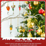 H&D HYALINE & DORA 4Pcs Suncatchers Fruit Ornaments Fruit Tree Crystal Ornaments for Spring Lucky Irish Day Home Table Garden Tree Party Hanging Decorations