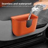 AOWIS Car Trash Can Storage Pockets - 100% Leak-Proof Organizer,Car Seat Back and Door Hanging Storage,Two Levels Above and Below (Black)