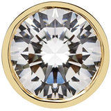 14K Solid Gold | Round Cut Cubic Zirconia Stud Earrings