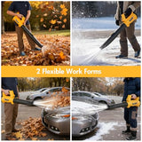 Electric Leaf Blower Cordless, Battery Powered Leaf Blower with 2 x 6.0Ah Batteries and Charger, 6 Speed Mode, 650 CFM 280 MPH Lightweight Leaf Blowers