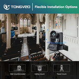 Camera with Auto Tracking and 20X Optical Zoom, Conference Room Webcam with HDMI/USB3.0/LAN/PoE, Ideal