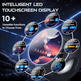 Wireless Earbuds with Smart Touch Screen & 180° Rotating Case – Bluetooth 5.4 Headphones