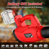 denqir Leaf Blower Cordless for Milwaukee M18 Battery Powered(No Battery) with 6 Speed Modes, 500CFM/150MPH Brushless Handheld Electric Leaf Blower
