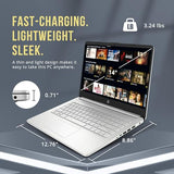 HP Stream 14" HD BrightView Laptop, Intel Processor N150, 16GB RAM, 416GB Storage (128GB eMMC + 288GB Docking Station Set