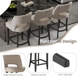 VKNOW Bar Stools Set of 4, 26" Upholstered Counter Height Bar Stools