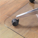 Lorell Tempered Glass Chairmat with Lip, 36" x 48", Clear
