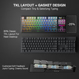 Redragon K743 PRO GB 80% Gasket RGB Gaming Keyboard w/Hype 1.14’’ TFT Screen & Knob, 84 Keys Mechanical Keyboard
