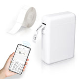 Arkscan M200 Portable Thermal Sticker Printer for Wireless Smart Phone Label Maker, Inkless and Rechargeable, Multiple Templates Fonts for Home, Office and Storage (Thin White)