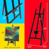 Easel for Painting: A Frame Wood Easel for Adults Artists Display Sign- Holds