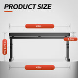 WECENI Black Flat weight Bench, Bench workout, Easy Assembly for Training Bench Press with adjustable height, 600LBS gym bench for Full Body Workout