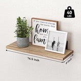 WOPITUES Wood Floating Shelves Set of 6, Shelves for Wall Decor, Farmhouse Shelf for Bedroom