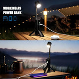 Telescopic Camping Light, Portable Rechargeable Camping Lantern, Outdoor Adventure Emergency Flashlight, Waterproof LED Camp Lamp with Magnetic (Black)
