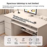 Large Modern,Executive Office Desk with Storage Drawer,Wood Gaming Desk