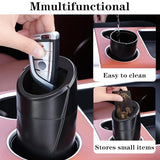 Car Trash Can Bin with Lid - 2 Packs Garbage Can Cup Holder - Black Mini Leakproof Vehicle Trash Bin with 40pcs Trash Bags - Car Organizers and Storage for Front Back Seat Accessories