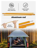JOYTUTUS Pickup Truck Tent 5.5ft Bed Tent with Removable Awning, Waterproof PU2000mm Double Layer for 2 Person, Portable Truck Bed Tent - Green, Aluminum Pole