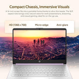 14" HD Student&Business Laptop with AI Copilot, 13th Gen Intel 4-Core, 4GB RAM, 1.12TB Storage (128GB UFS + 1TB Docking Station), 1 Year Office 365