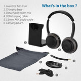 Clear Talking, Hi-Fi Music, Low Latency, Wireless Headphones with Charging Base for Computer, PC, Laptop