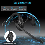 Open Ear Headphones w/Noise Cancelling Mic for Phone PC Computer Laptop