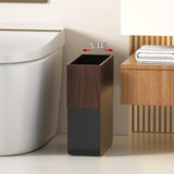 LEASYLIFE 2.1gallon Rectangle Bathroom Trash Can, Walnut Trash Can